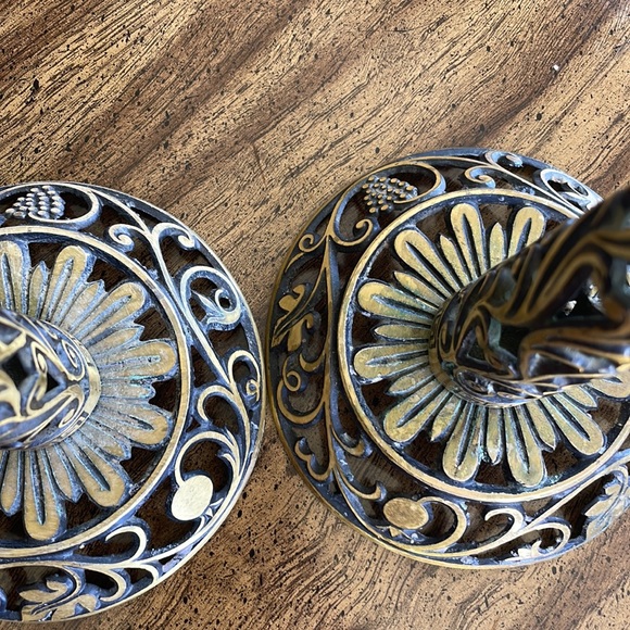 Brass candle holders - Picture 8 of 17